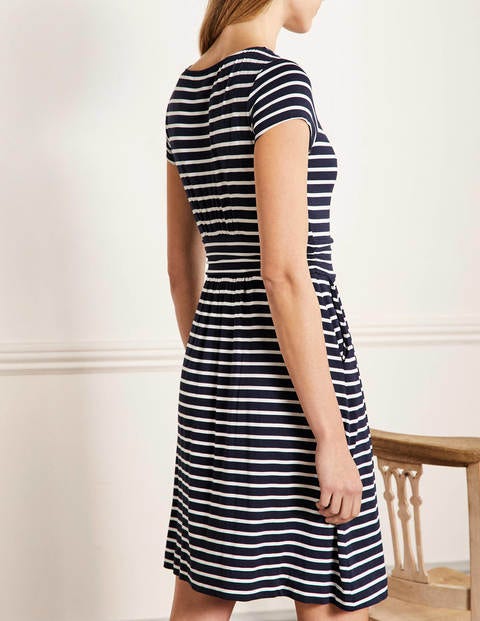 Amelie Jersey Dress - Navy/Ivory Amelie Jersey Dress - Navy/Ivory