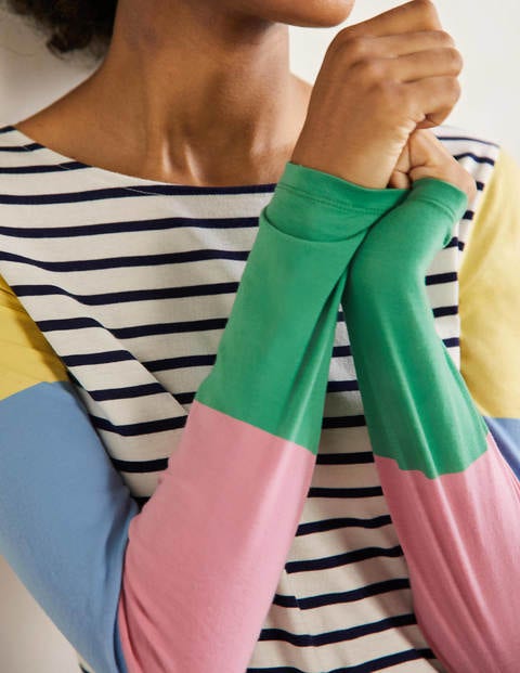 Long Sleeve Breton Top - Lemon / Formica Pink Stripe Long Sleeve Breton Top - Lemon / Formica Pink Stripe