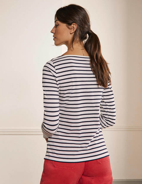 Long Sleeve Breton Top - Ivory / Navy Stripe Long Sleeve Breton Top - Ivory / Navy Stripe
