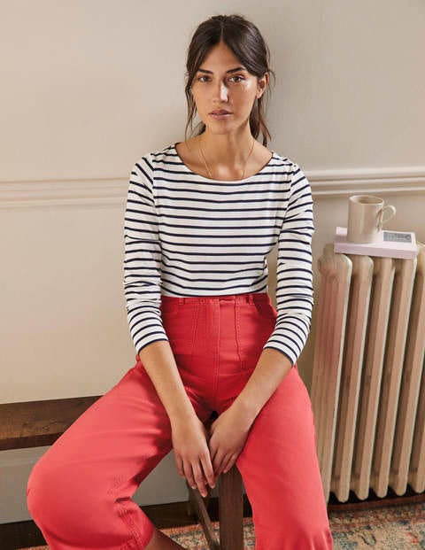 Long Sleeve Breton Top - Ivory / Navy Stripe Long Sleeve Breton Top - Ivory / Navy Stripe