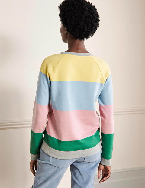 Sweatshirt aus Baumwolle - Pastellgelb/Kirschblütenrosa Sweatshirt aus Baumwolle - Pastellgelb/Kirschblütenrosa