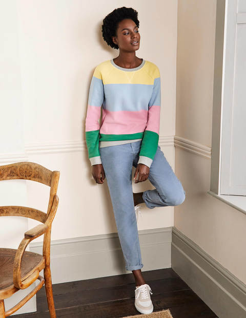 Sweatshirt aus Baumwolle - Pastellgelb/Kirschblütenrosa Sweatshirt aus Baumwolle - Pastellgelb/Kirschblütenrosa