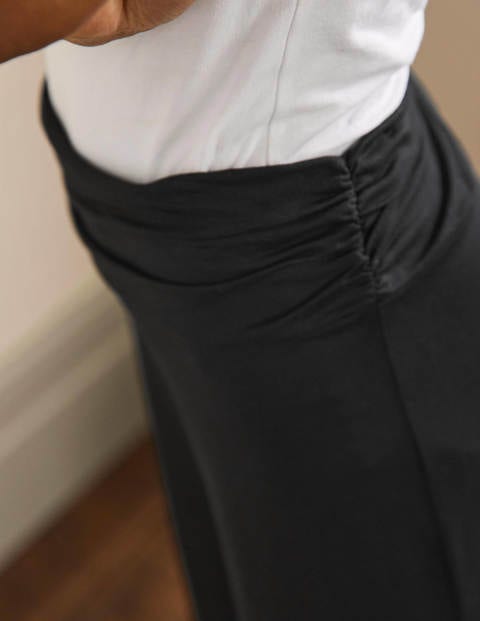 Jerseyhose mit weitem Bein - Schwarz Jerseyhose mit weitem Bein - Schwarz