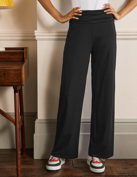 Jerseyhose mit weitem Bein - Schwarz Jerseyhose mit weitem Bein - Schwarz