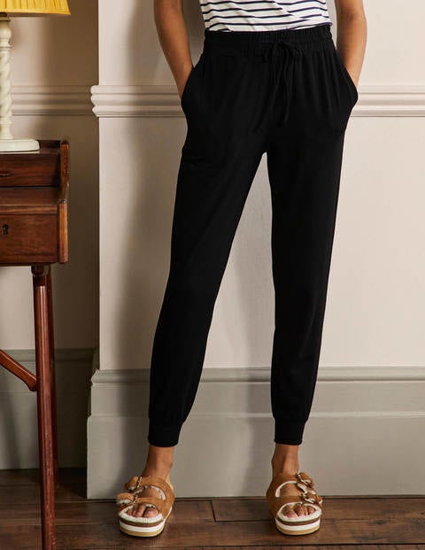 Cuffed Jersey Joggers - Black Cuffed Jersey Joggers - Black
