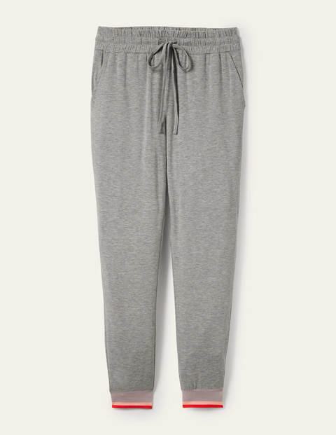 Jersey-Jogginghose mit Bündchen - Grau Meliert Jersey-Jogginghose mit Bündchen - Grau Meliert