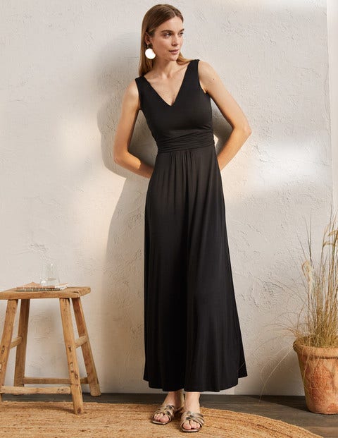Sienna Maxikleid aus Jersey - Schwarz Sienna Maxikleid aus Jersey - Schwarz