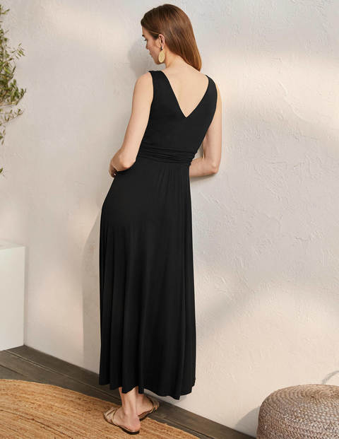 Sienna Maxikleid aus Jersey - Schwarz Sienna Maxikleid aus Jersey - Schwarz
