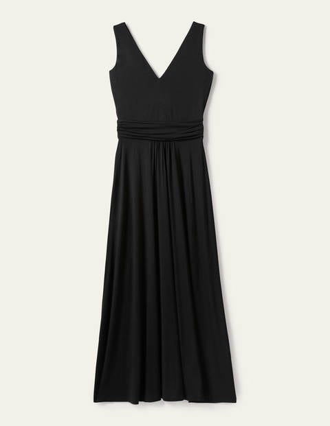 Sienna Maxikleid aus Jersey - Schwarz Sienna Maxikleid aus Jersey - Schwarz
