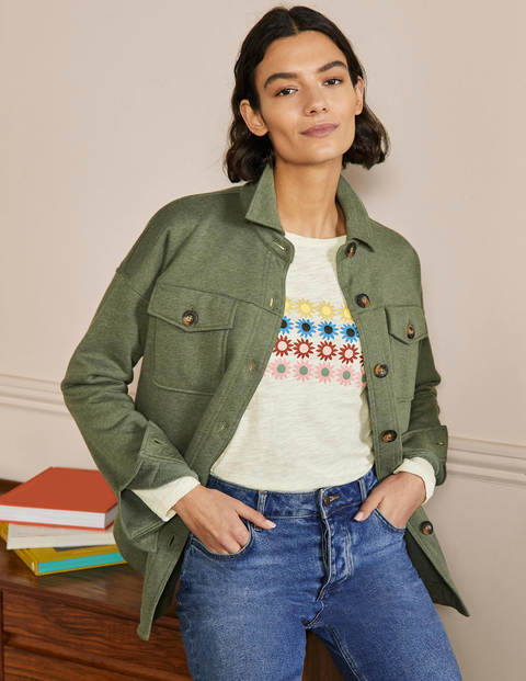 Lorna Baseball Jersey T-Shirt - Ivory, Floral Chest Stripe Lorna Baseball Jersey T-Shirt - Ivory, Floral Chest Stripe