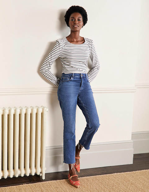 Supersoft Long Sleeve Top - Ivory / Navy Stripe Supersoft Long Sleeve Top - Ivory / Navy Stripe