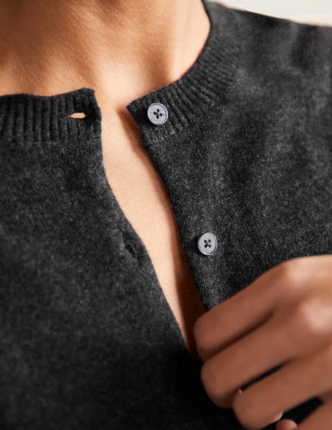 Cashmere Cardigan - Charcoal Melange Cashmere Cardigan - Charcoal Melange