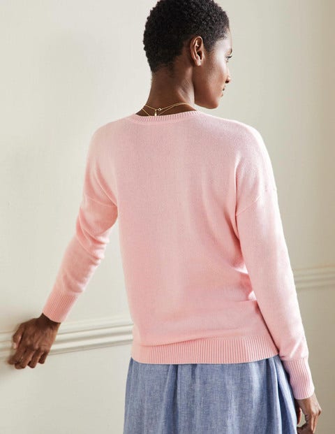 blush cashmere cardigan