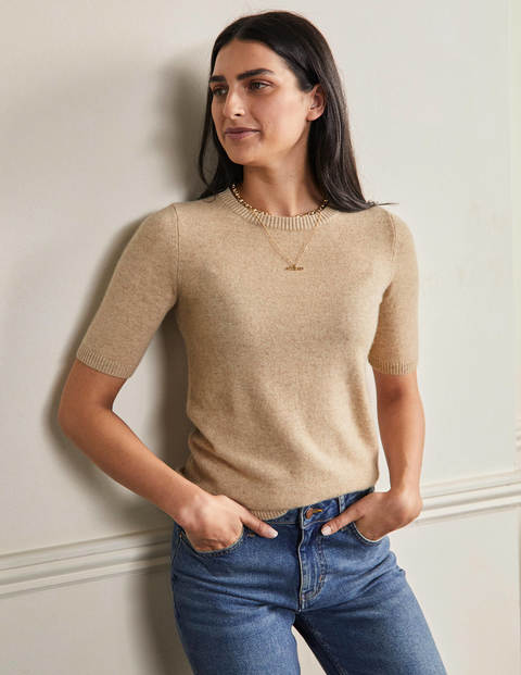 Cashmere Knitted Top - Chinchilla Melange