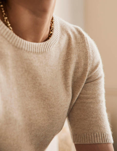 Cashmere Knitted Top - Chinchilla Melange Cashmere Knitted Top - Chinchilla Melange