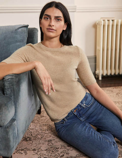 Cashmere Knitted Top - Chinchilla Melange Cashmere Knitted Top - Chinchilla Melange