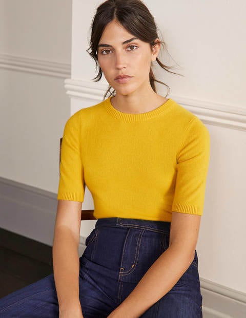Cashmere Knitted Top - Citrine Yellow
