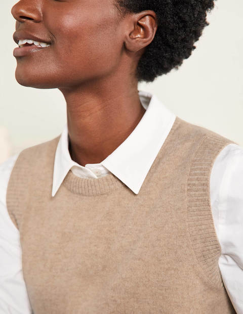 Cashmere Knitted Tank Top - Chinchilla Melange Cashmere Knitted Tank Top - Chinchilla Melange