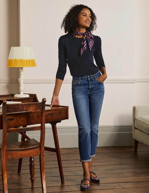 Cotton Crew Jumper - Navy Cotton Crew Jumper - Navy