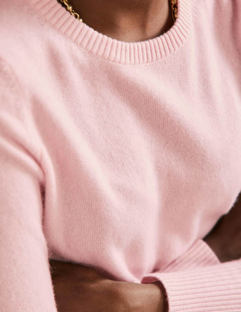 Cashmere Crew Neck Sweater - Pink Blush