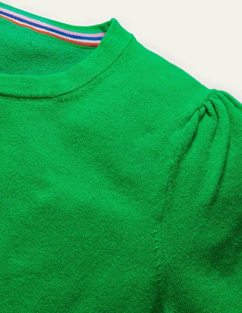 Baumwoll-Strickoberteil mit Rundhalsausschnitt - Highland Green Baumwoll-Strickoberteil mit Rundhalsausschnitt - Highland Green