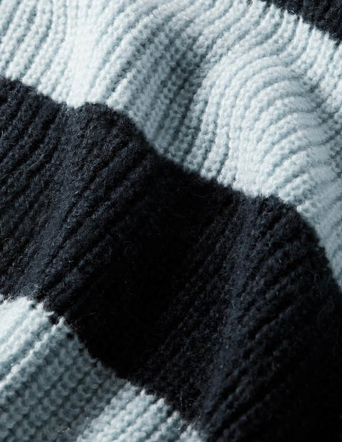 Blouson Cuff Fluffy Jumper - Blue Multistripe Blouson Cuff Fluffy Jumper - Blue Multistripe