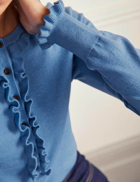 Frill Detail Henley Jumper - Grape Hyacinth Frill Detail Henley Jumper - Grape Hyacinth