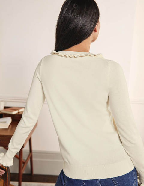Lara Frill Henley Sweater - Ivory Lara Frill Henley Sweater - Ivory