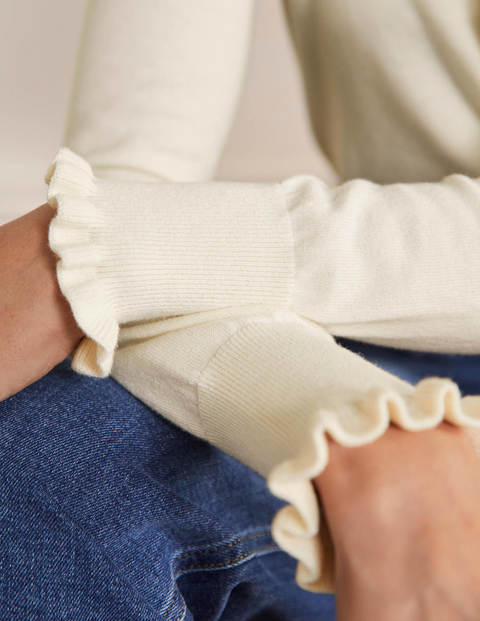 Lara Frill Henley Sweater - Ivory Lara Frill Henley Sweater - Ivory