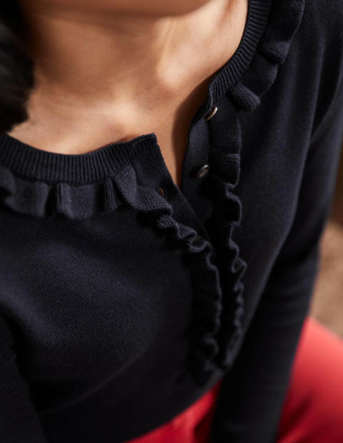 Lara Frill Henley Sweater - Navy Lara Frill Henley Sweater - Navy