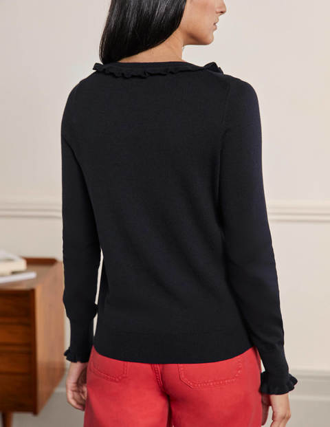 Lara Frill Henley Sweater - Navy Lara Frill Henley Sweater - Navy