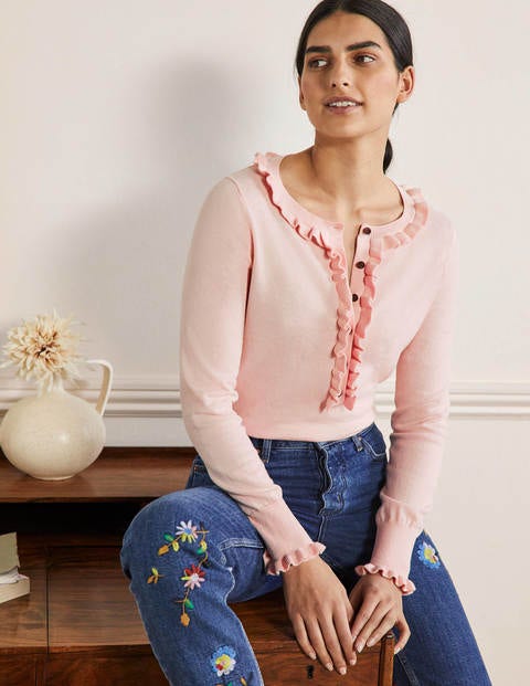 Lara Frill Henley Sweater - Milkshake Lara Frill Henley Sweater - Milkshake