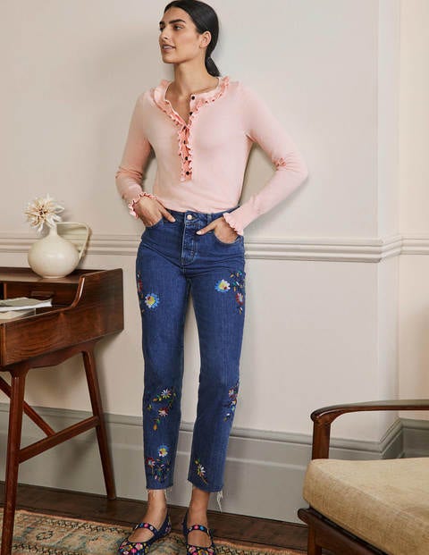 Lara Frill Henley Sweater - Milkshake Lara Frill Henley Sweater - Milkshake
