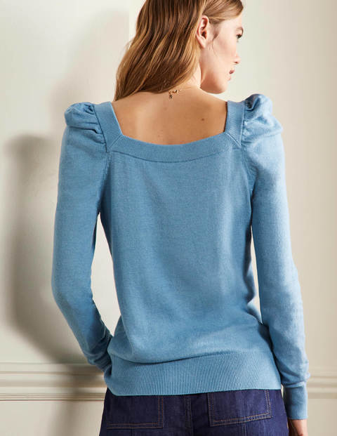 Square Neck Sweater - Heavenly Blue Square Neck Sweater - Heavenly Blue