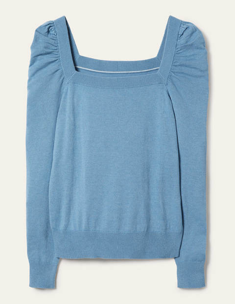 Square Neck Sweater - Heavenly Blue Square Neck Sweater - Heavenly Blue
