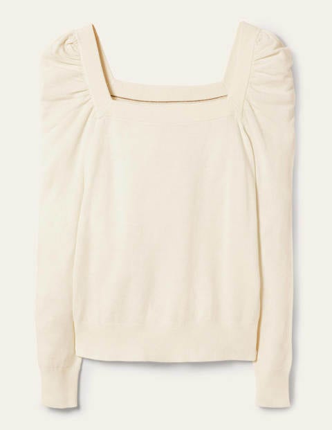 Square Neck Sweater - Ivory Square Neck Sweater - Ivory