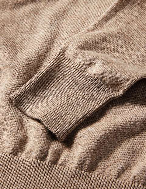 Square Neck Sweater - Dark Mink Melange Square Neck Sweater - Dark Mink Melange
