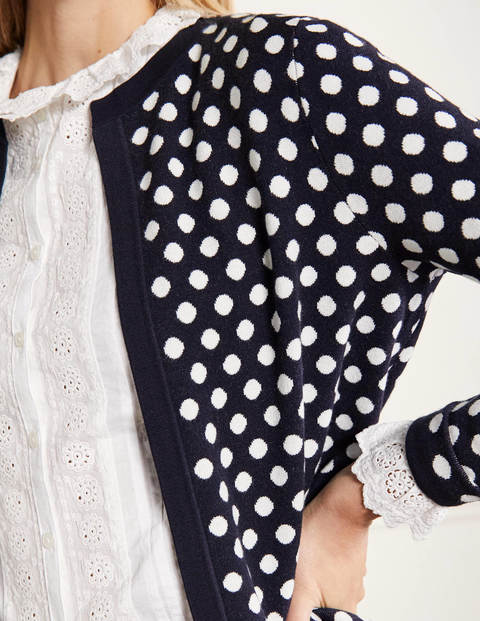 Cleo Strick-Cardigan mit Jacquardmusterung - Navy Cleo Strick-Cardigan mit Jacquardmusterung - Navy