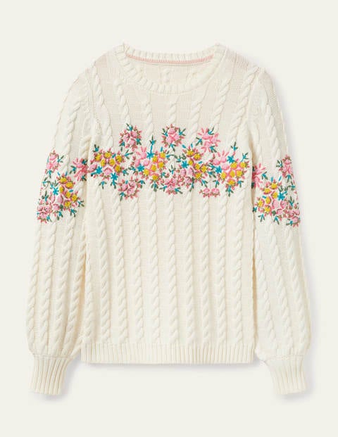 embroidered knitted jumper