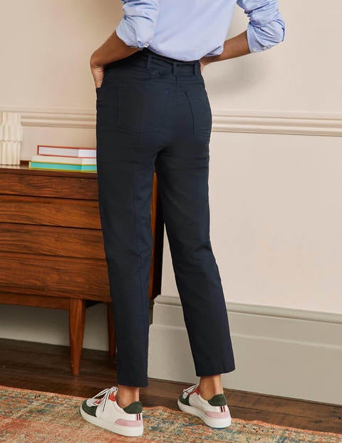 Tailored Tie Waist Pants - Navy Tailored Tie Waist Pants - Navy
