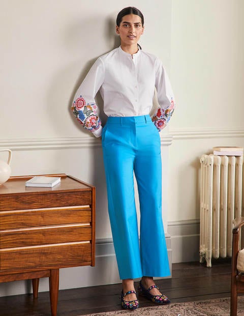 High Waisted Richmond Trousers - Moroccan Blue High Waisted Richmond Trousers - Moroccan Blue