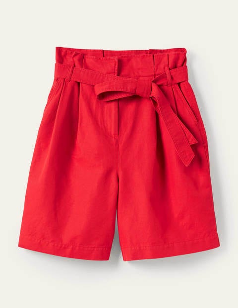 Paperbag-Shorts mit hoher Taille