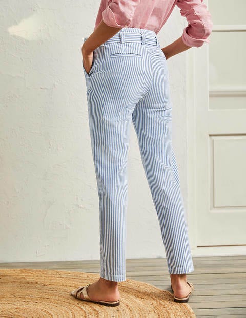 Tie Waist Jeans - Atlantic Ocean Ticking Stripe Tie Waist Jeans - Atlantic Ocean Ticking Stripe