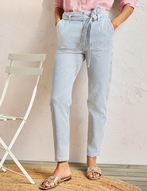 Tie Waist Jeans - Atlantic Ocean Ticking Stripe Tie Waist Jeans - Atlantic Ocean Ticking Stripe