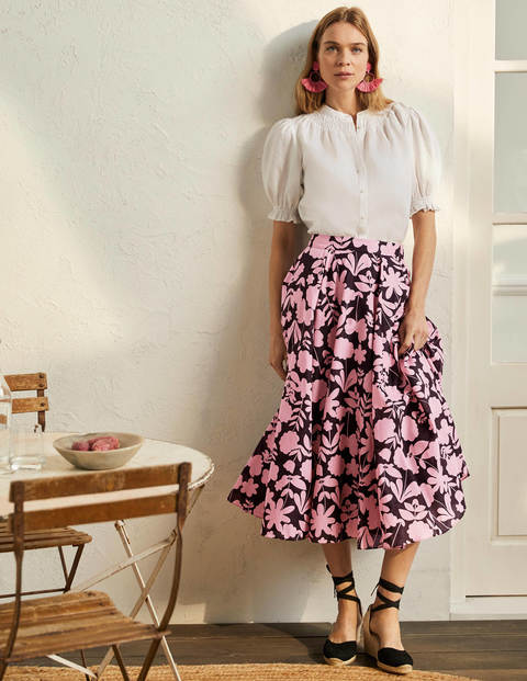 Full Cotton Midi Skirt