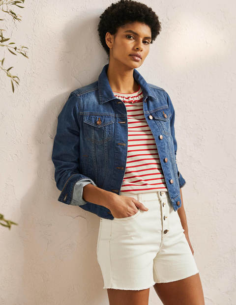 denim jacket denim shorts