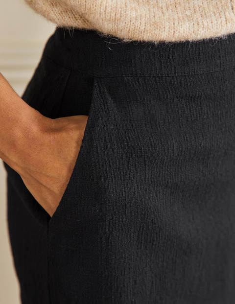Textured Pencil Skirt - Black