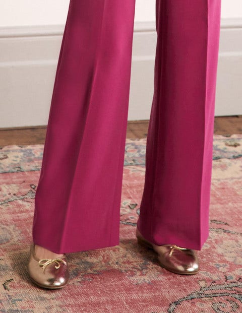 Relaxed Bootcut Pants - Very Berry Pink