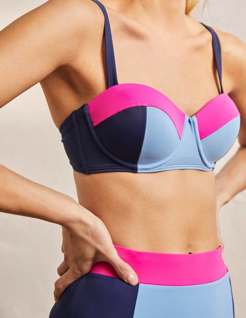Portofino Cup-size Bikini Top - Horizon Colourblock