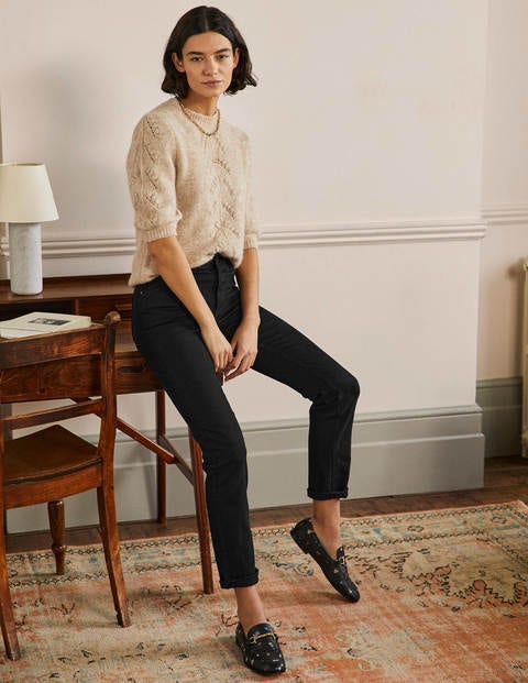 Schmale Jeans mit geradem Bein - Schwarz Schmale Jeans mit geradem Bein - Schwarz